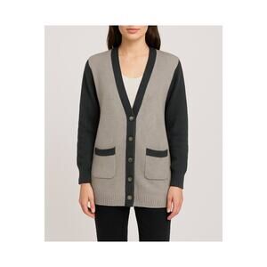 Plain People Knit Button-Up Cardigan Sweater V-Neck Pockets Size 9 or US Medium